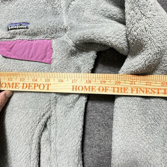 Patagonia Women's Re-Tool Snap-T Fleece Pullover Sweater Gray Purple Size Small - Picture 4 of 7
